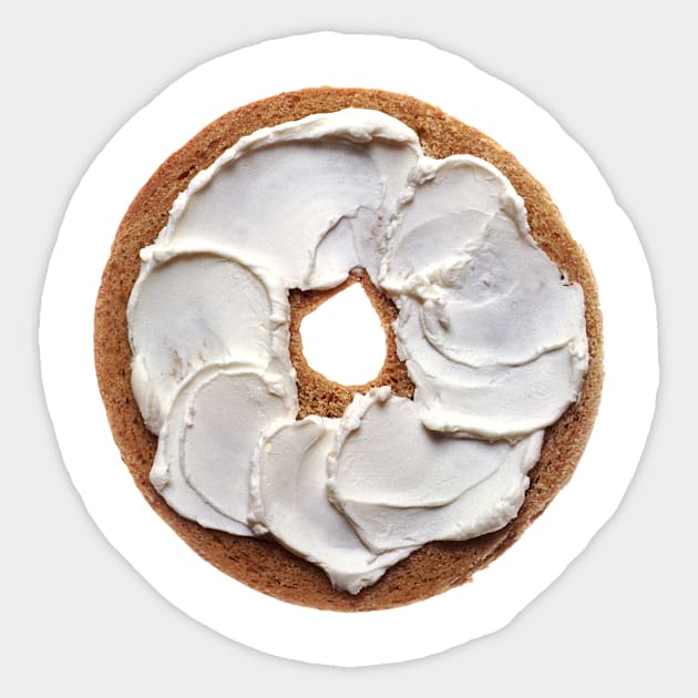 Bagel with Cream Cheese Sticker by Bravuramedia